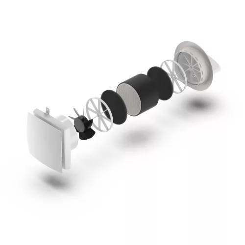 HOLTOP/AIRWOODS AV-TTW6-W SH7IE PRO ISO egyhelyiséges hővisszanyerős szellőztető automata zsaluval, WiFi, kültéri hangcsillapító elemmel