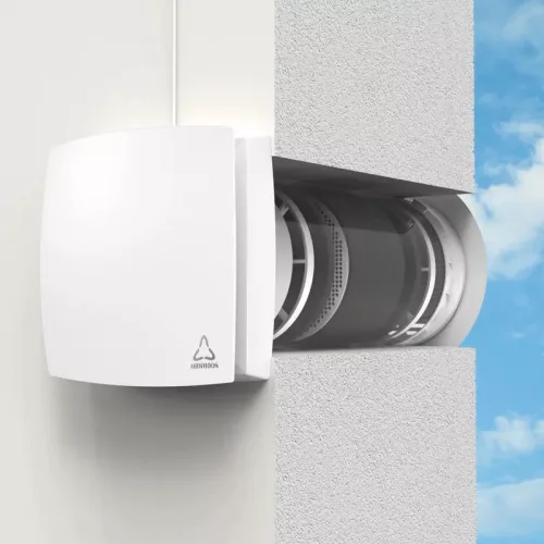 HOLTOP/AIRWOODS AV-TTW6-W egyhelyiséges hővisszanyerős szellőztető automata zsaluval, WiFi csatlakozással