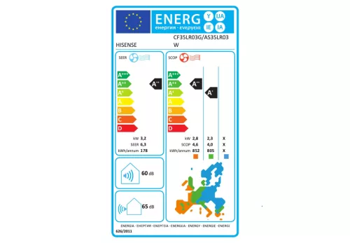 Hisense Hi-Smart 3,5 kW fehér, oldalfali split klíma (CF35LR03)
