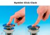 Sapho Click-Clack mosdólefolyó, 1“1/4, fekete (CV1002B)