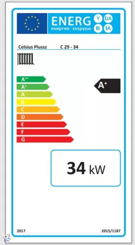 Celsius Combi 29-34 vegyestüzelésű kazán, pellet égő nélkül, (34/34kW)
