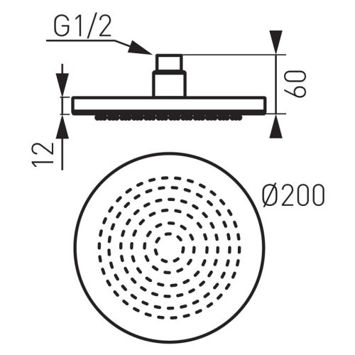  FERRO RONDO fejzuhany, 20 cm DSN01