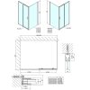 POLYSAN EASY LINE oldalfal, 800 mm, transzparent üveg EL3215