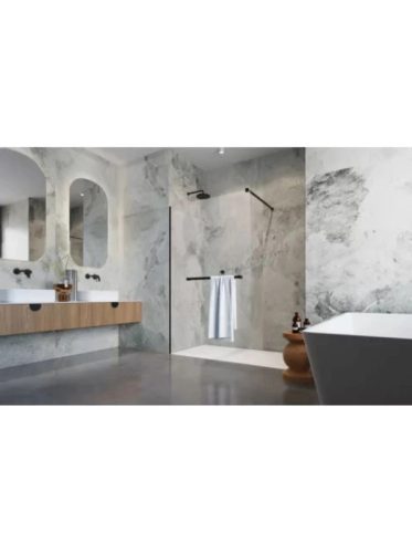 RADAWAY MODO New Black II Walk-in zuhanyfal törölközőtartóval Bemutató darab