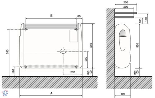 FONDITAL GAZELLE EVO 3000 Gázkonvektor 2,72kW cksz: FGEHU301PR2
