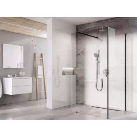 Walk-In Corner Szett 120x80, zuhanykabin fekete+transparent