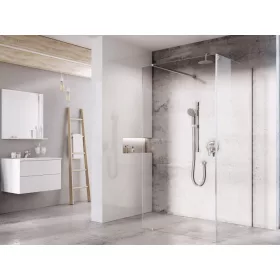   Walk-In Corner Szett 120x90, zuhanykabin krómhatású+transparent