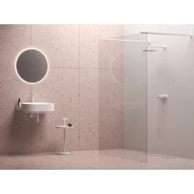 Walk-In Free Szett 120, zuhanykabin matt fehér+transparent