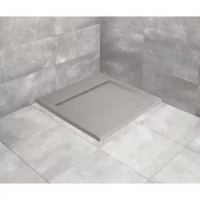  Teos C szögletes lapos cemento zuhanytálca 100x100 cemento, ajándék szifonnal
