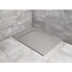   Teos F lapos szögletes cemento zuhanytálca 150x90 cemento, ajándék szifonnal
