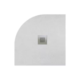 Kios A íves lapos zuhanytálca 90x90 fehér