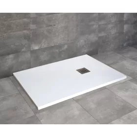 Kios F szögletes lapos fehér zuhanytálca 160x90 fehér