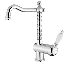KIRKÉ WHITE Mosogató-csaptelep. fehér karral. króm