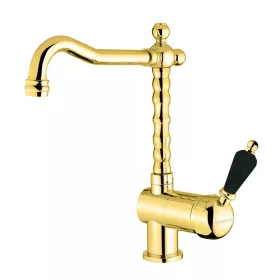 KIRKÉ WHITE Mosogató-csaptelep. fehér karral. arany