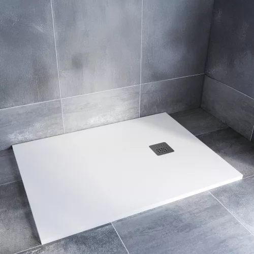Kios SEw F szögletes lapos zuhanytálca 120x90 fehér, ajándék szifonnal
