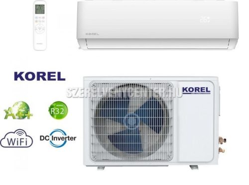 Korel Olymp KTP-12, fehér inverter split klíma, oldalfali szett 3,5kW WiFi és csepptálca fűtéssel