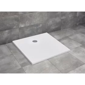   Zantos C szögletes lapos zuhanytálca 80x80 fehér, ajándék szifonnal