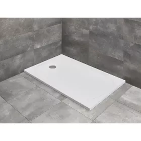   Zantos F szögletes lapos zuhanytálca 100x80 fehér, ajándék szifonnal