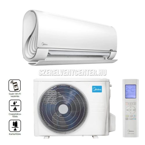 Midea Breezeless+ MSFAAU-12HRFN8 / MOX230-12HFN8-BR 3,5kW oldalfali split klíma, Fűtésre optimalizált