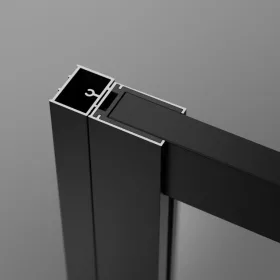 U toldóprofil Alienta Black A/E, C/D, DWJ+S, DWJ fekete 2 cm