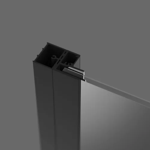 U toldóprofil NES fekete forgóprofil oldalán forgóprofilhoz 2 cm