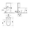 SAPHO PACO RIMLESS monoblokkos wc, tartállyal