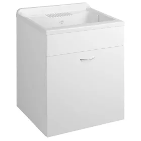   AQUALINE Műanyag mosogató. szifonnal. mosdótartó szekrénnyel