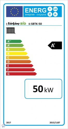 Sárkány Bio 50kW vegyestüzelésű kazán, beépített hőmérővel