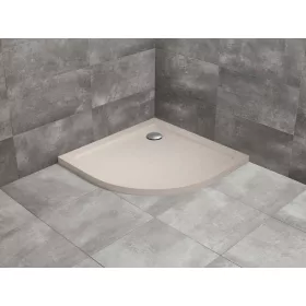   Doros Stone A íves beige zuhanytálca 80x80 beige, ajándék szifonnal