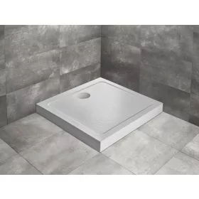   Doros Stone C szögletes fehér zuhanytálca előlappal 90x90 fehér