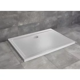   Doros Stone D szögletes lapos fehér zuhanytálca 90x80 fehér