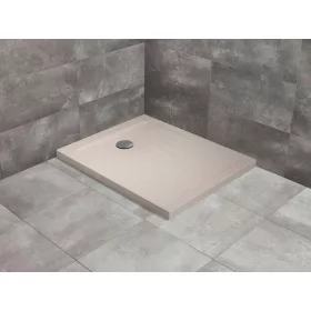  Doros Stone F szögletes lapos beige zuhanytálca 140x100 beige, ajándék szifonnal