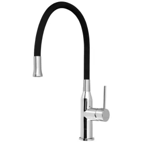   SILI mosogató-csaptelep. szilikon cső. 224/263/475mm. fekete/króm