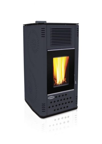 Senko P-20, WATER+AIR MODERN pellet tüzelésű kandalló központi fűtéshez 19 kW (PC7 antracit szürke)