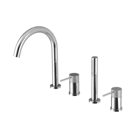   ULTRASAN kádperemre építhető csaptelep. kifolyócsővel és kézizuhannyal. króm