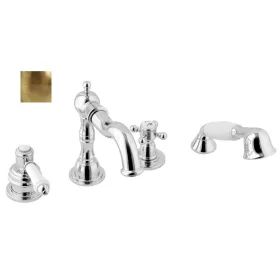   VIENNA 4 részes kádperemre szerelhető kádtöltő csaptelep. bronz