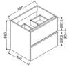  WELLIS ELOIS GREY mosdószekrény, 60 (WB00267)