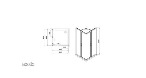 WELLIS APOLLO ZUHANYKABIN, 90X90X190 WC00474