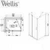 WELLIS TRITON szögletes zuhanykabin, 80x120x190 cm WC00479