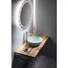 WOODY tömörfa pult. 1200x28x500mm. natúr tölgy