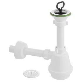   AQUALINE szifon és lefolyó szett WH118-hoz. ABS. króm/fehér