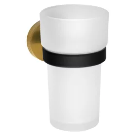   BEMETA LARISSA fali fogkefetartó. 80x140x140mm. fekete/matt arany