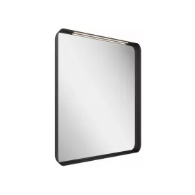 Strip 60x70 fürdőszobai tükör világítással, fekete