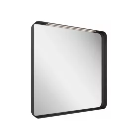 Strip 80x70 fürdőszobai tükör világítással, fekete