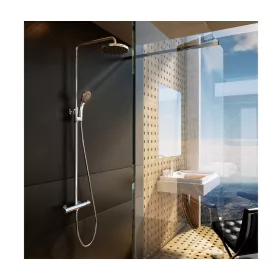   Zuhanyoszlop termosztátos csapteleppel, állítható fej- és kézizuhannyal TE 091.00CR, króm