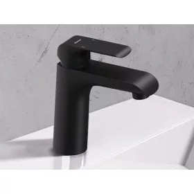   Flat fekete álló mosdócsaptelep leeresztő nélkül FL 014.20BLM, matt fekete