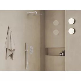   Espirit falba süllyesztett termosztátos csaptelep, kétutas, beslő egység nélkül ES 063.10WV.O2.RB07C, White Velvet