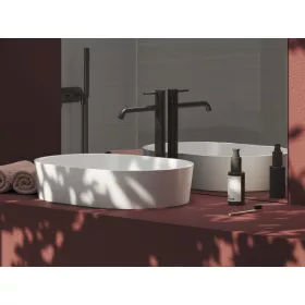   Espirit álló mosdócsaptelep 340 mm leeresztő nélkül ES 015.20GB, Graphite Brushed