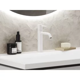   Espirit álló mosdócsaptelep BeCool 190 mm leeresztő nélkül ES 012.11WV, White Velvet