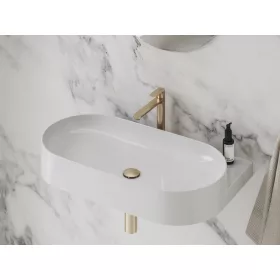   Eleganta álló mosdócsaptelep BeCool 220 mm leeresztő nélkül EL 014.61RGB, Rose Gold Brushed